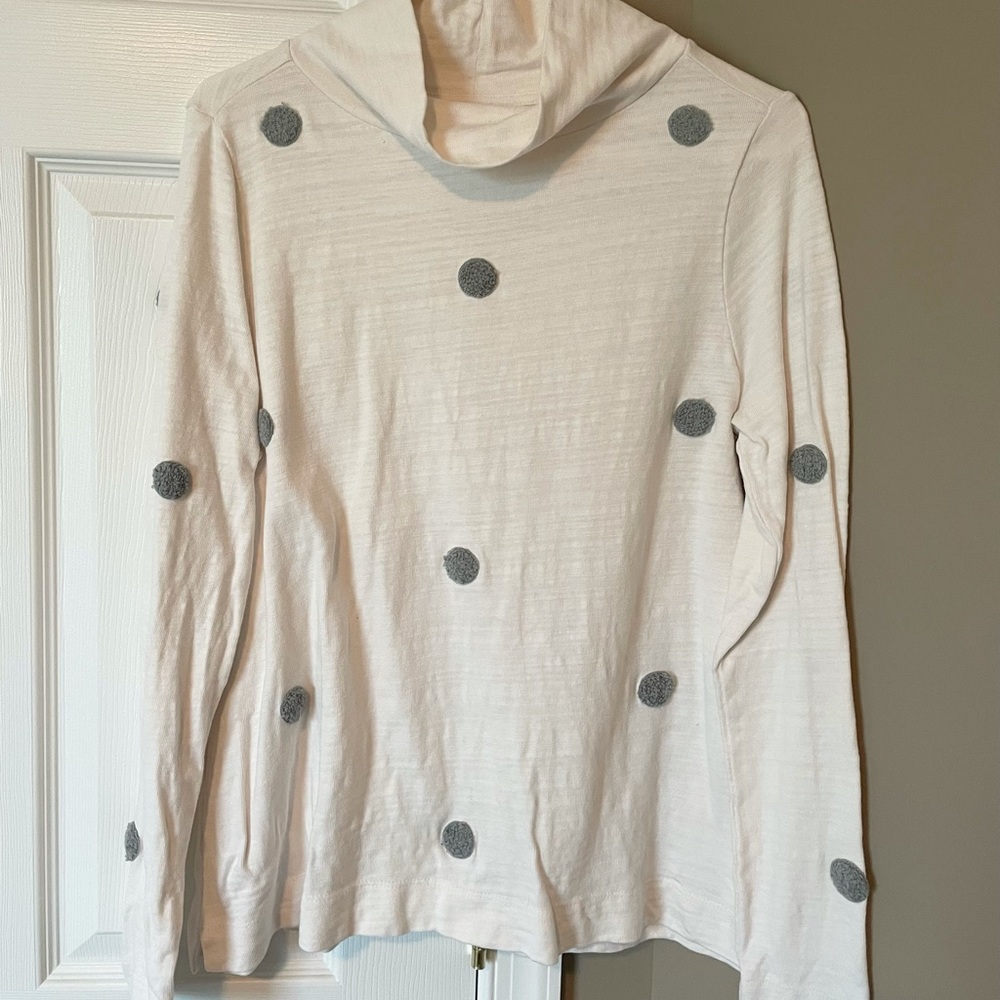 Loft fold over neck sweatshirt